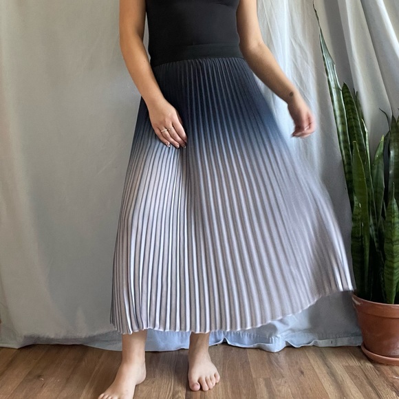 Maje Ombre Pleated Midi Skirt